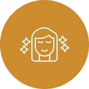 Smiling face with sparkles icon